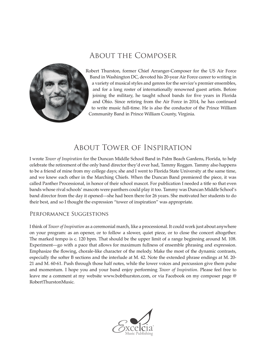 Tower of Inspiration (Score) Concert Band scores gallery preview page 3