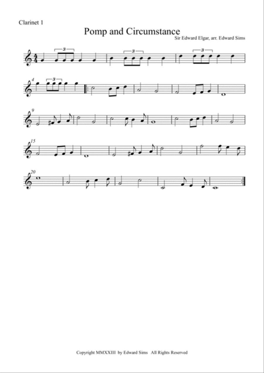 Pomp and Circumstance Concert Band scores gallery preview page 6
