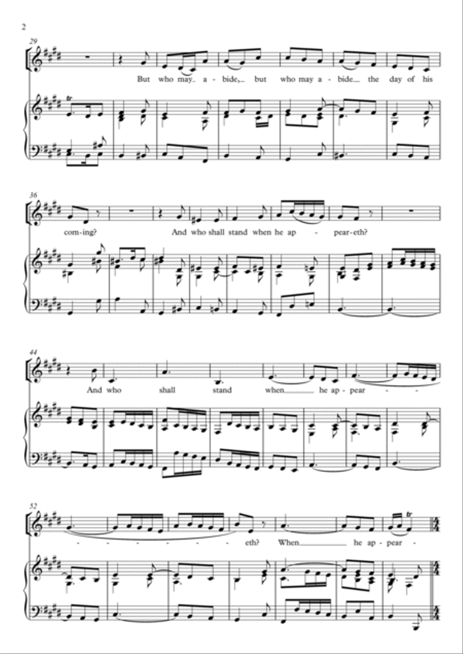 But Who May Abide - Messiah (C# Minor) Alto Voice scores gallery preview page 3