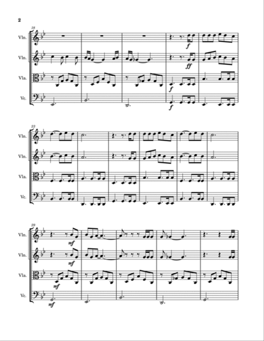 Lonely Day Lonely Day String Quartet scores gallery preview page 2