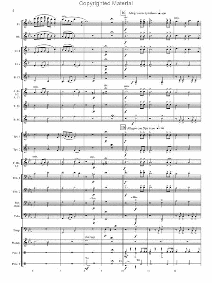 Oakdale Variations Concert Band scores gallery preview page 3