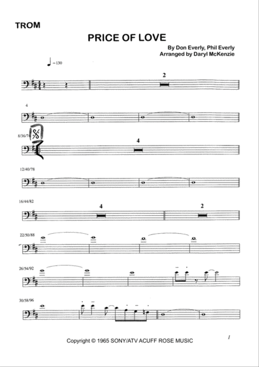 The Price Of Love Tenor Saxophone scores gallery preview page 5