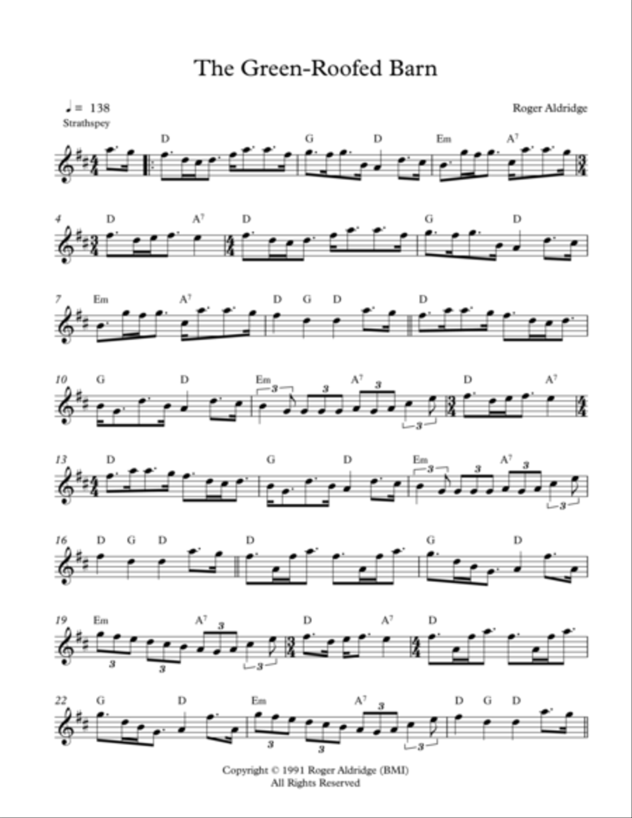 The Green-Roofed Barn Small Ensemble scores gallery preview page 1