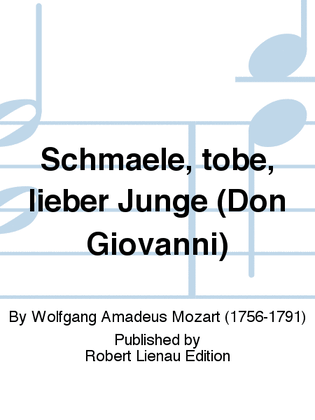 Book cover for Schmaele, tobe, lieber Junge (Don Giovanni)