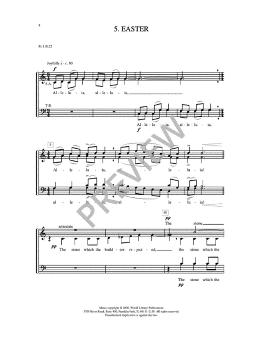 Six Choral Introits For the Church Year 4-Part scores gallery preview page 7