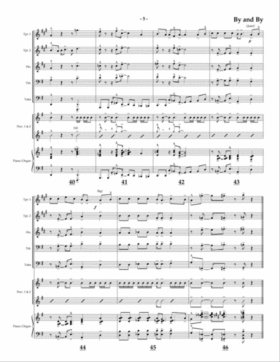 We'll Understand It Better By and By for Brass Quintet Brass Quintet scores gallery preview page 5