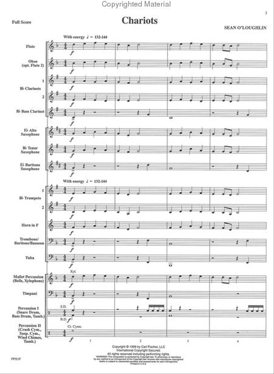 Chariots Concert Band scores gallery preview page 2