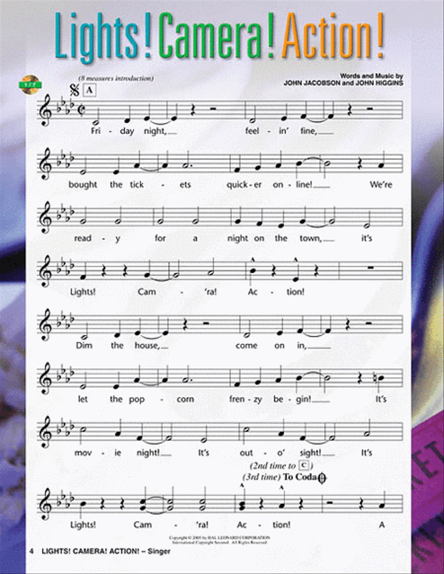 Lights! Camera! Action! Choir scores gallery preview page 2