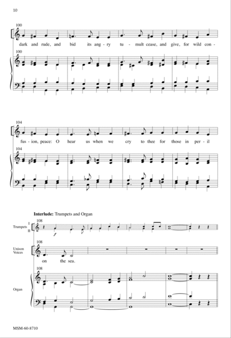 Eternal Father, Strong to Save (Choral Score) 4-Part scores gallery preview page 10