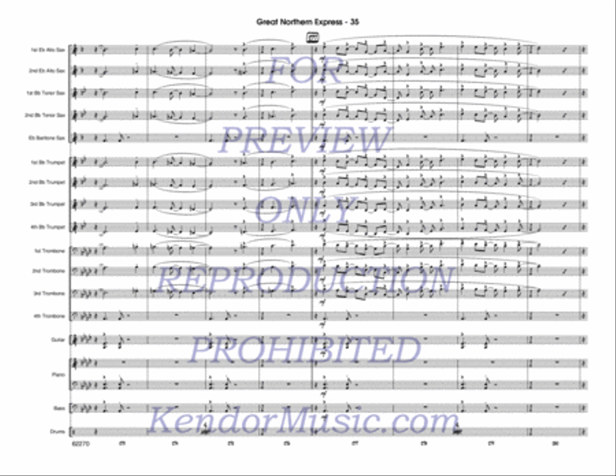 Great Northern Express Jazz Ensemble scores gallery preview page 36