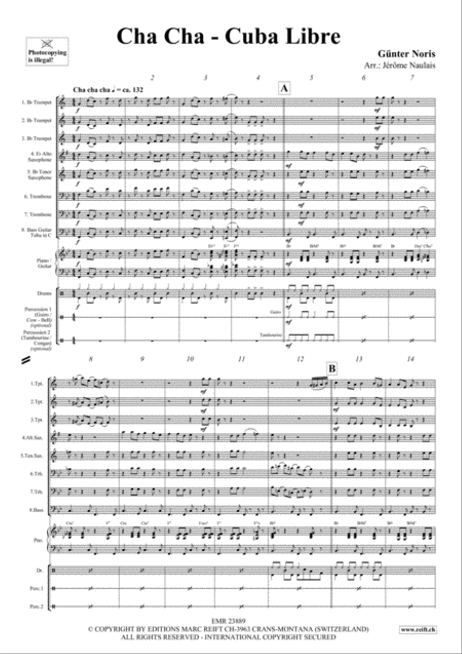 Cha Cha - Cuba Libre Cha Cha - Cuba Libre Saxophone scores gallery preview page 3