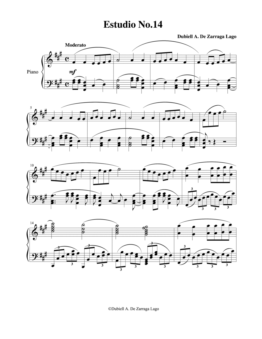 Etude No.14 Etude No.14 Piano Method scores gallery preview page 1