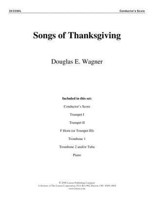 Book cover for Songs of Thanksgiving