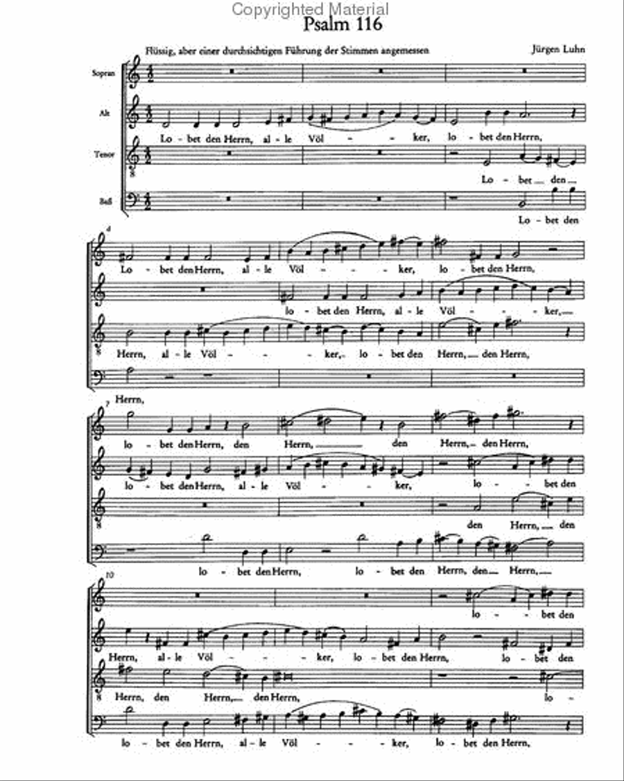 Luhn: O Gott, du mein Gott; Lobet den Herrn Score scores gallery preview page 2