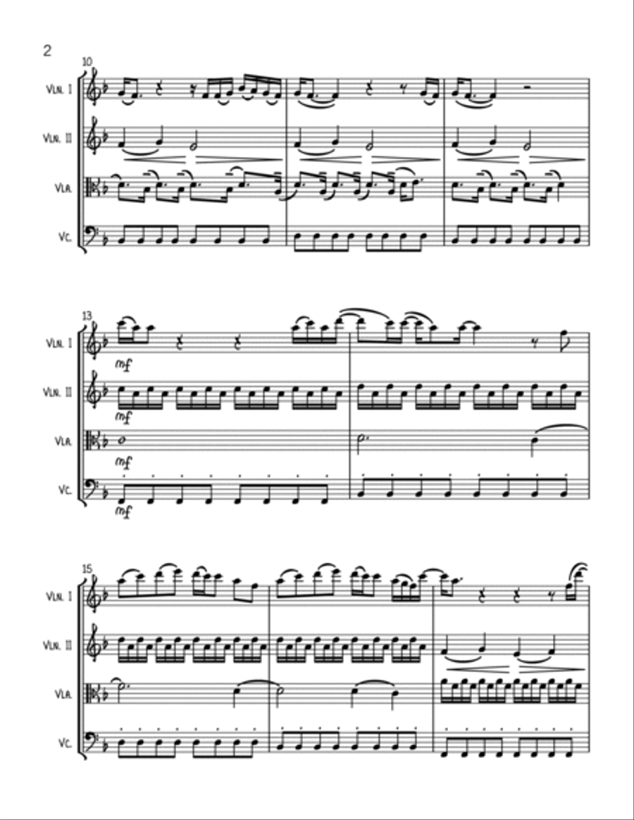 In My Blood String Quartet scores gallery preview page 2