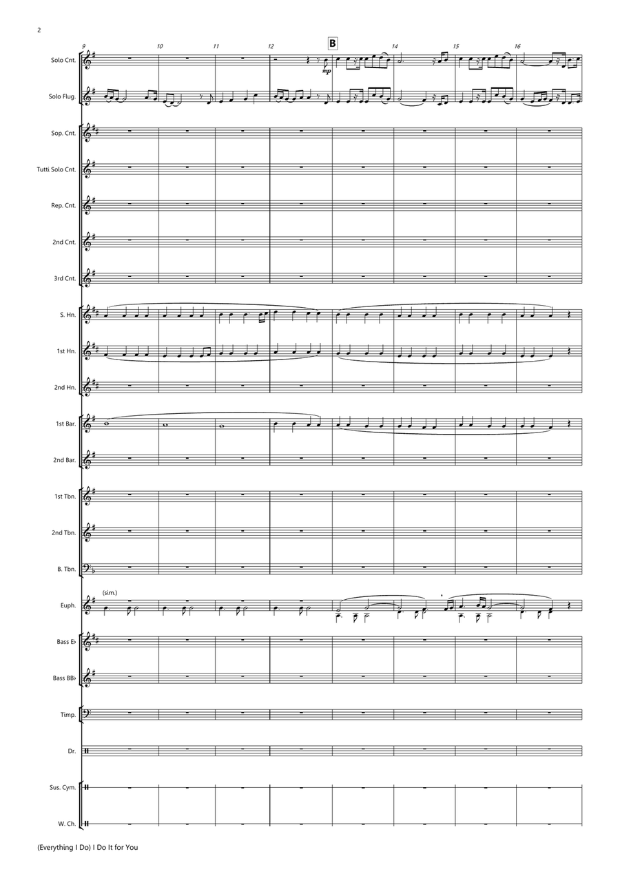 (everything I Do) I Do It For You Brass Band scores gallery preview page 2