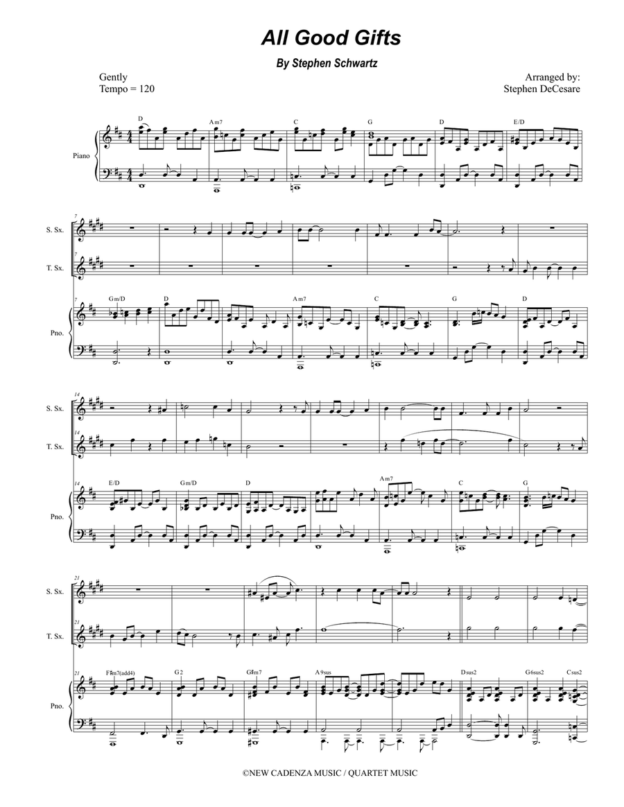 All Good Gifts Woodwind Duet scores gallery preview page 1