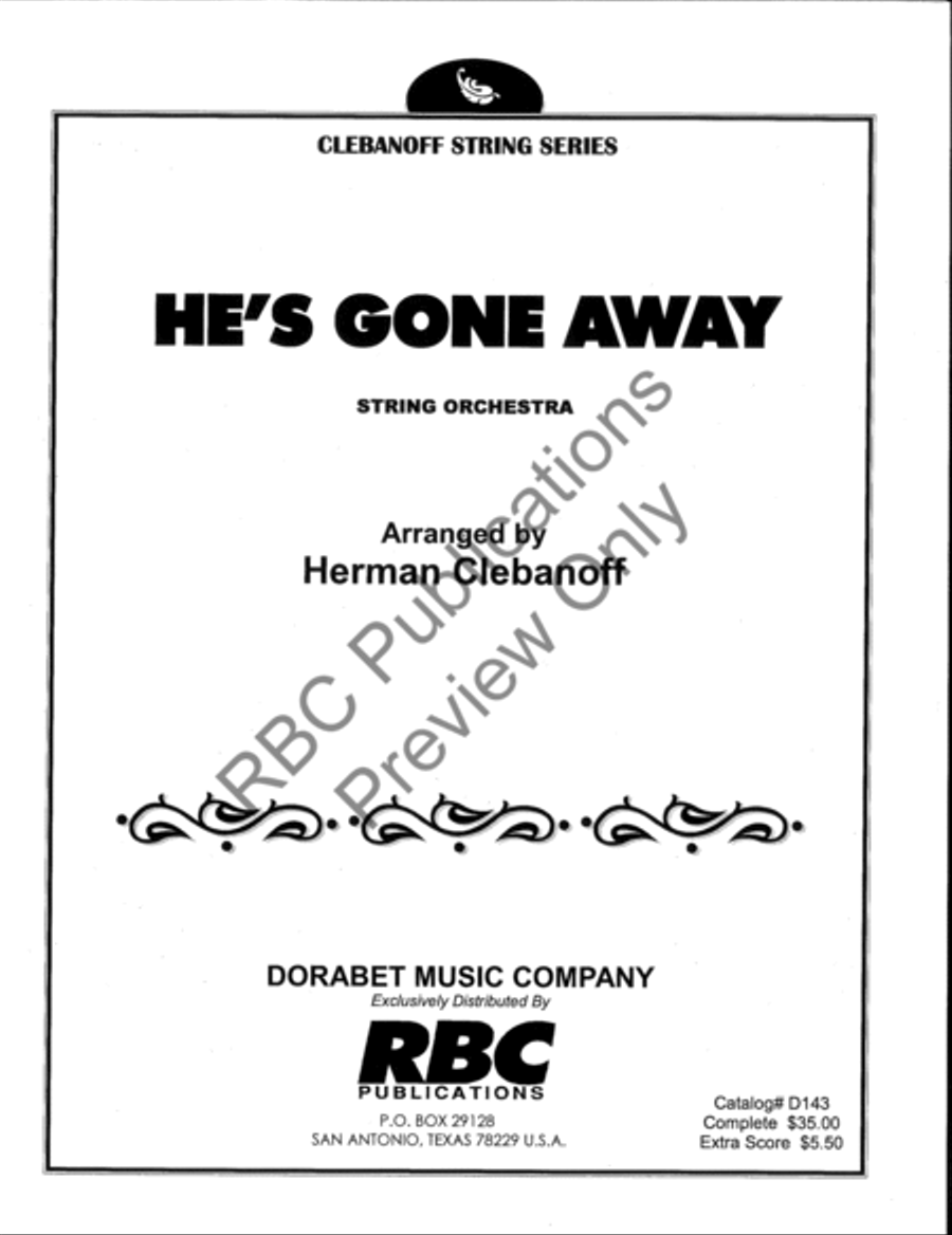 He's Gone Away (Score) String Orchestra scores gallery preview page 2