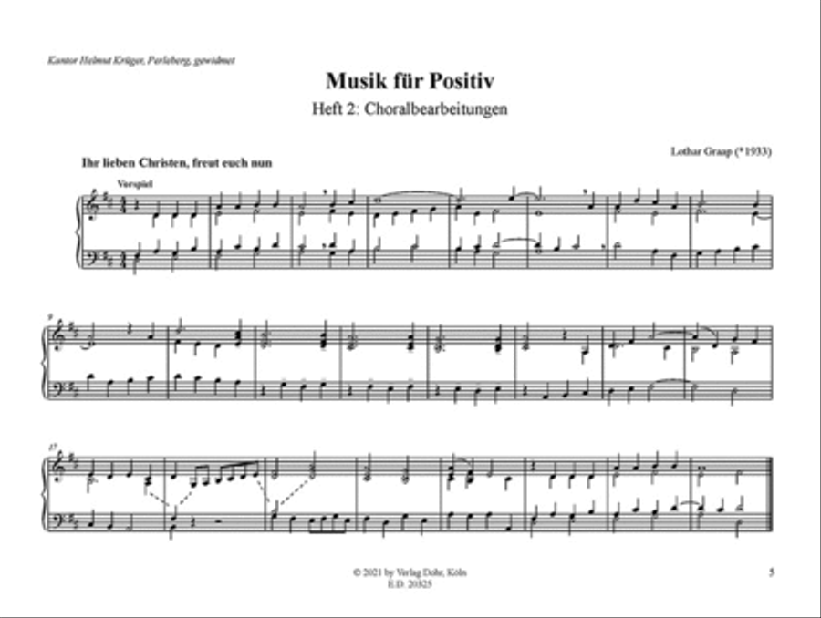 Musik für Positiv, Heft 2: Choralbearbeitungen Score scores gallery preview page 2