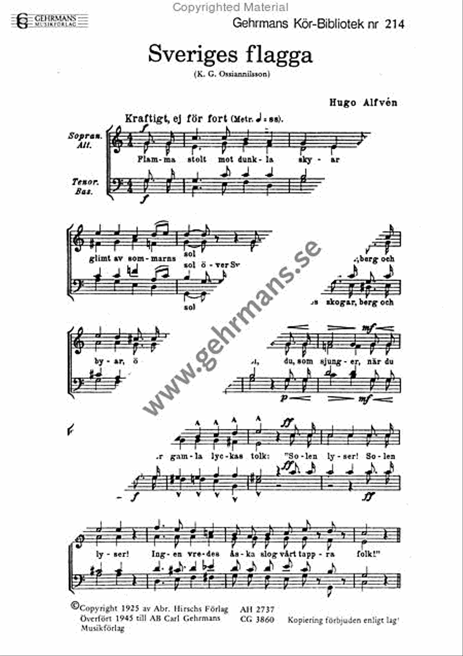 Sveriges flagga Sveriges flagga 4-Part scores gallery preview page 2