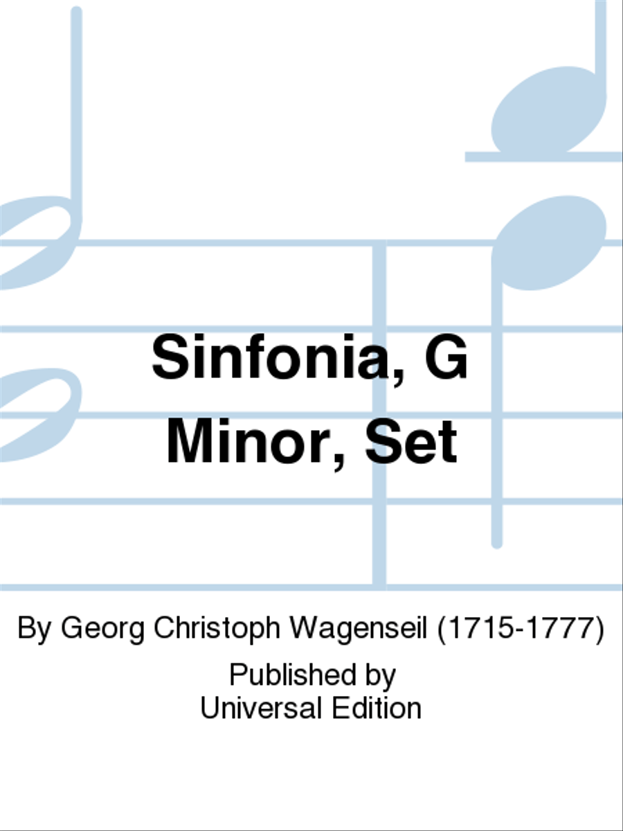 Sinfonia, G Minor, Set School and Community scores gallery preview page 1