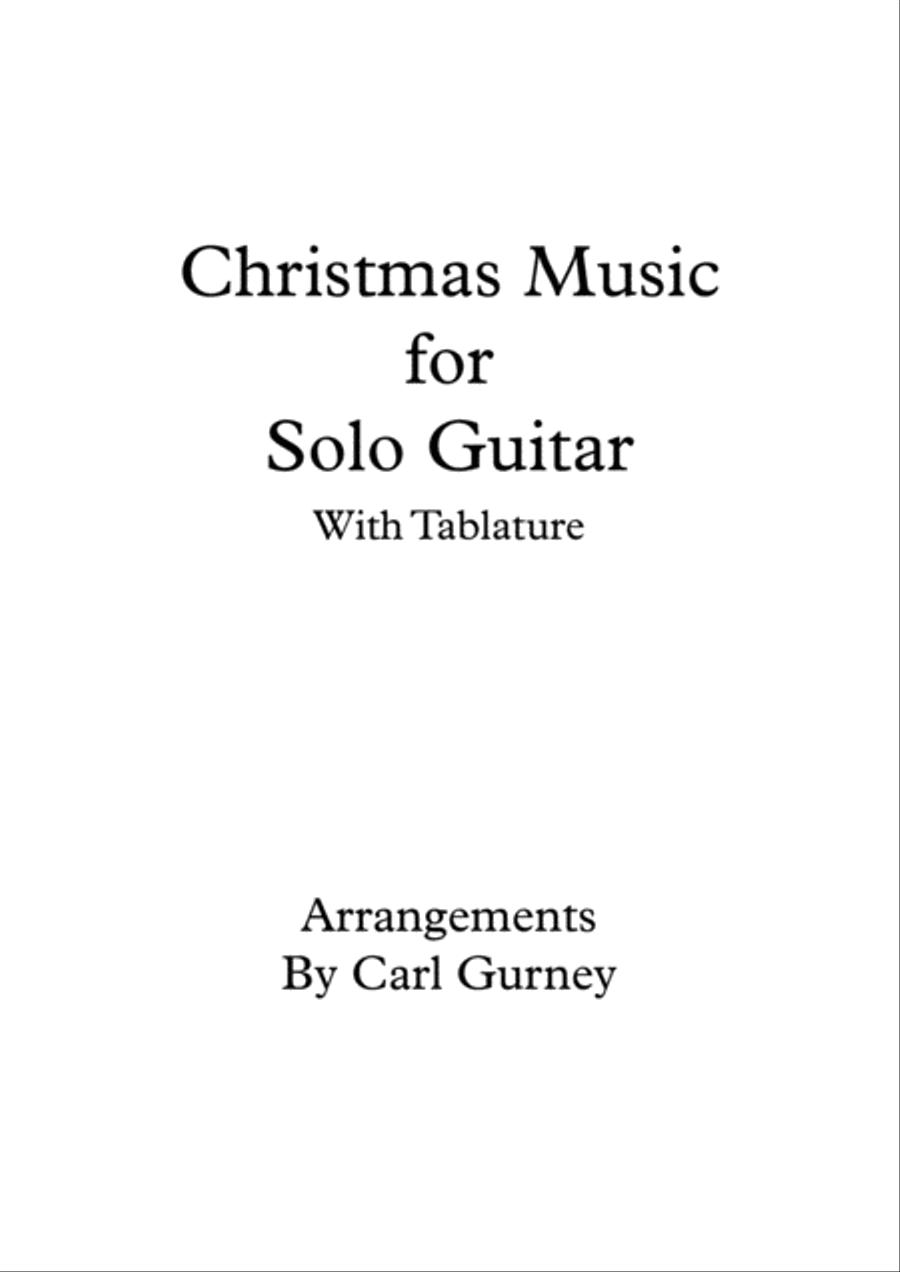 Christmas Music for Solo Guitar Acoustic Guitar scores gallery preview page 1