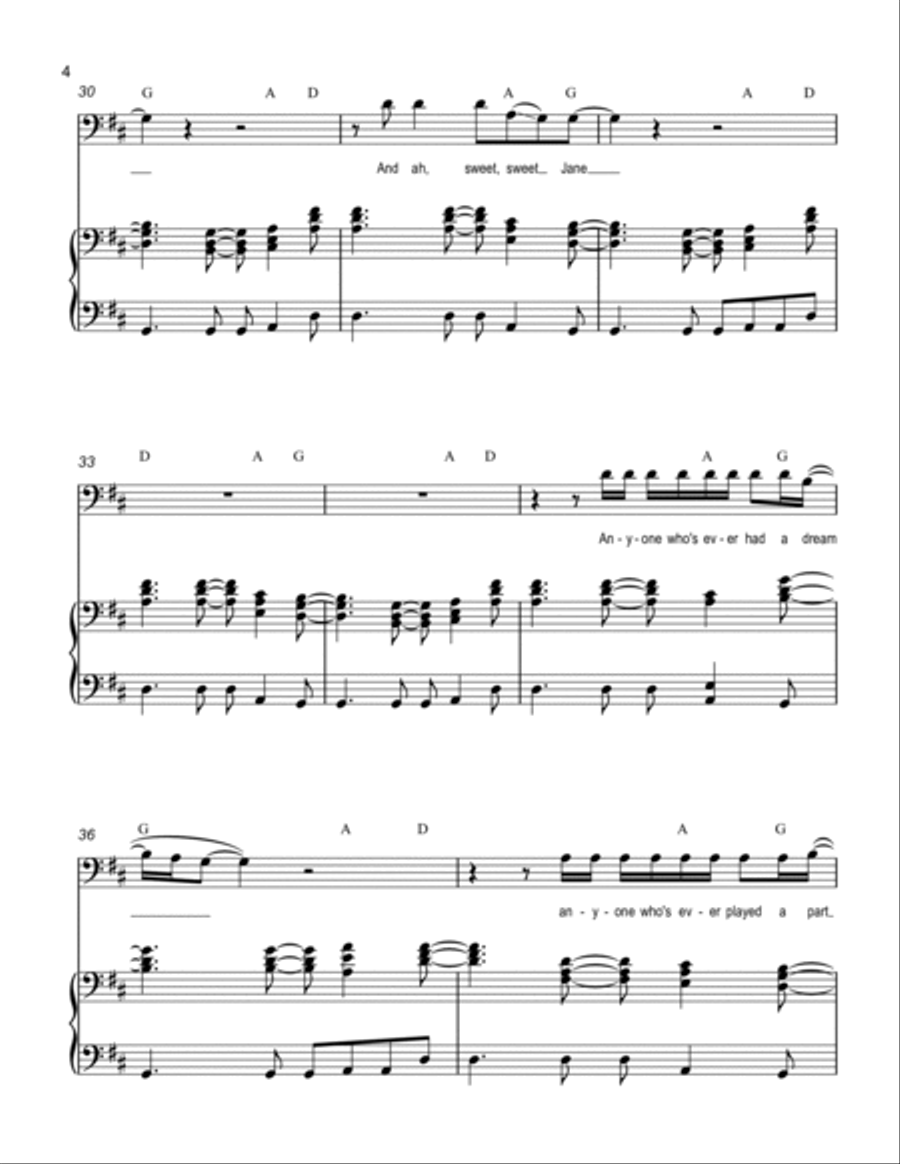 Sweet Jane Voice scores gallery preview page 4