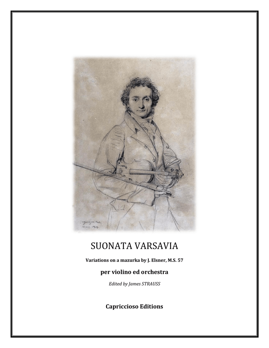 Niccolo Paganini - Suonata Varsavia for Violin and Piano Full Orchestra scores gallery preview page 1