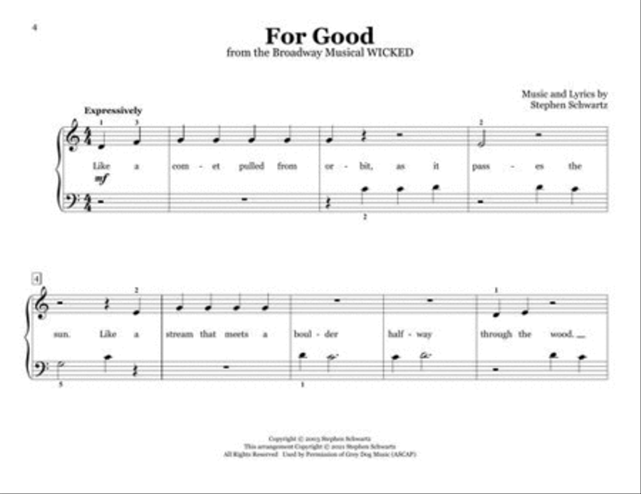 First Musicals Easy Piano scores gallery preview page 6