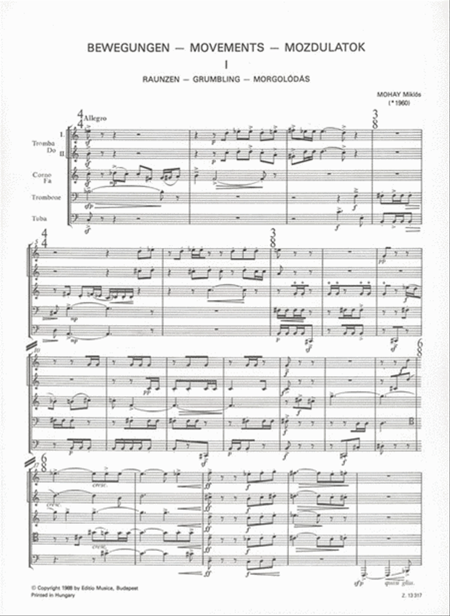 Bewegungen Brass Quintet scores gallery preview page 2