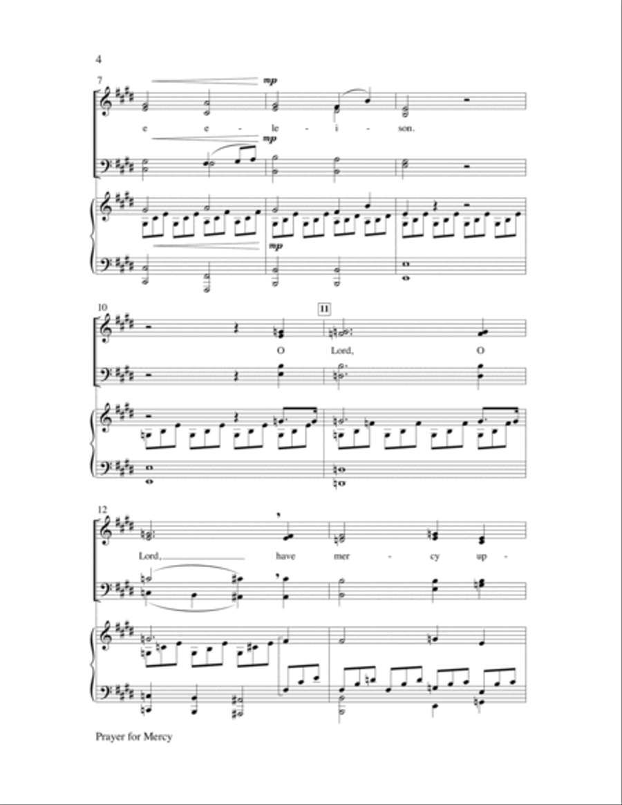 Prayer for Mercy 4-Part scores gallery preview page 4