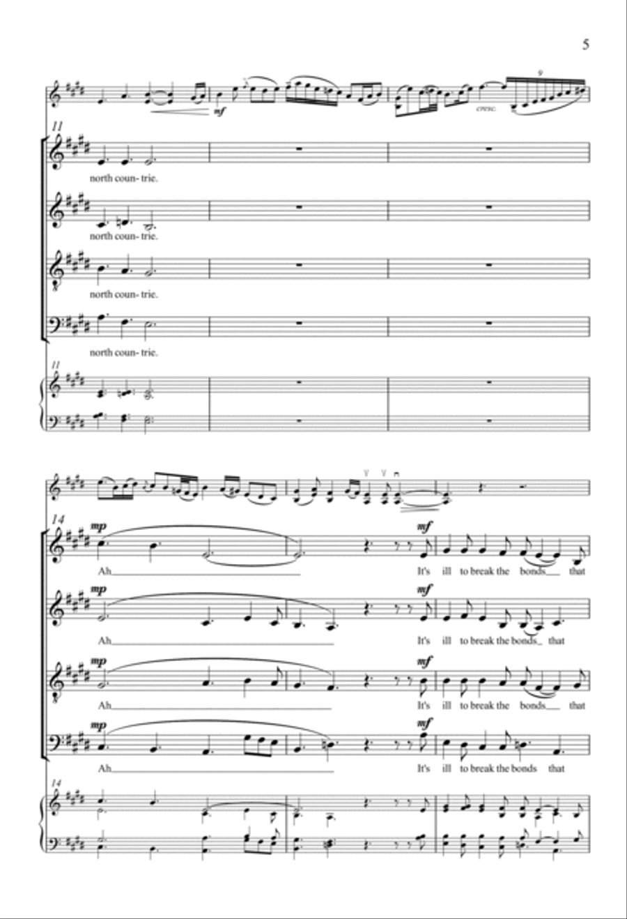 The North Countrie 4-Part scores gallery preview page 3