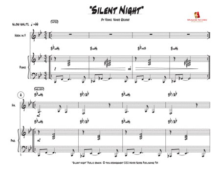 Silent Night - Horn & Piano (Bb Major) image number null