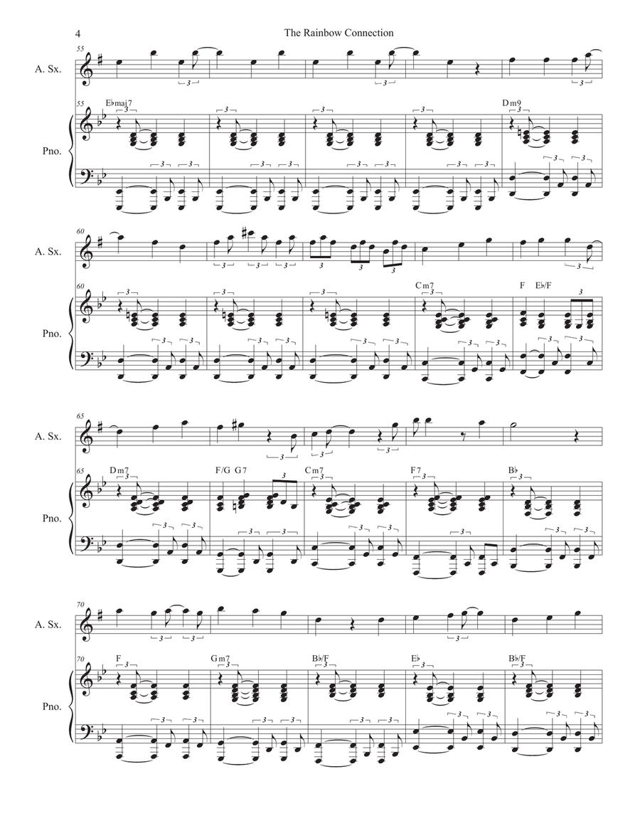 The Rainbow Connection Alto Saxophone scores gallery preview page 4