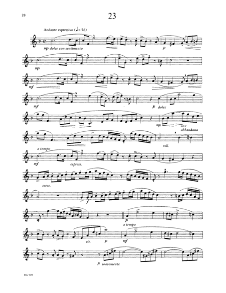 Legato Etudes for Trumpet