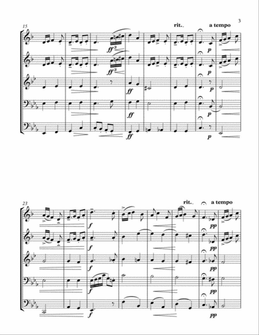 Sea Piece Opus 55 no. 5 Song Brass Ensemble scores gallery preview page 3
