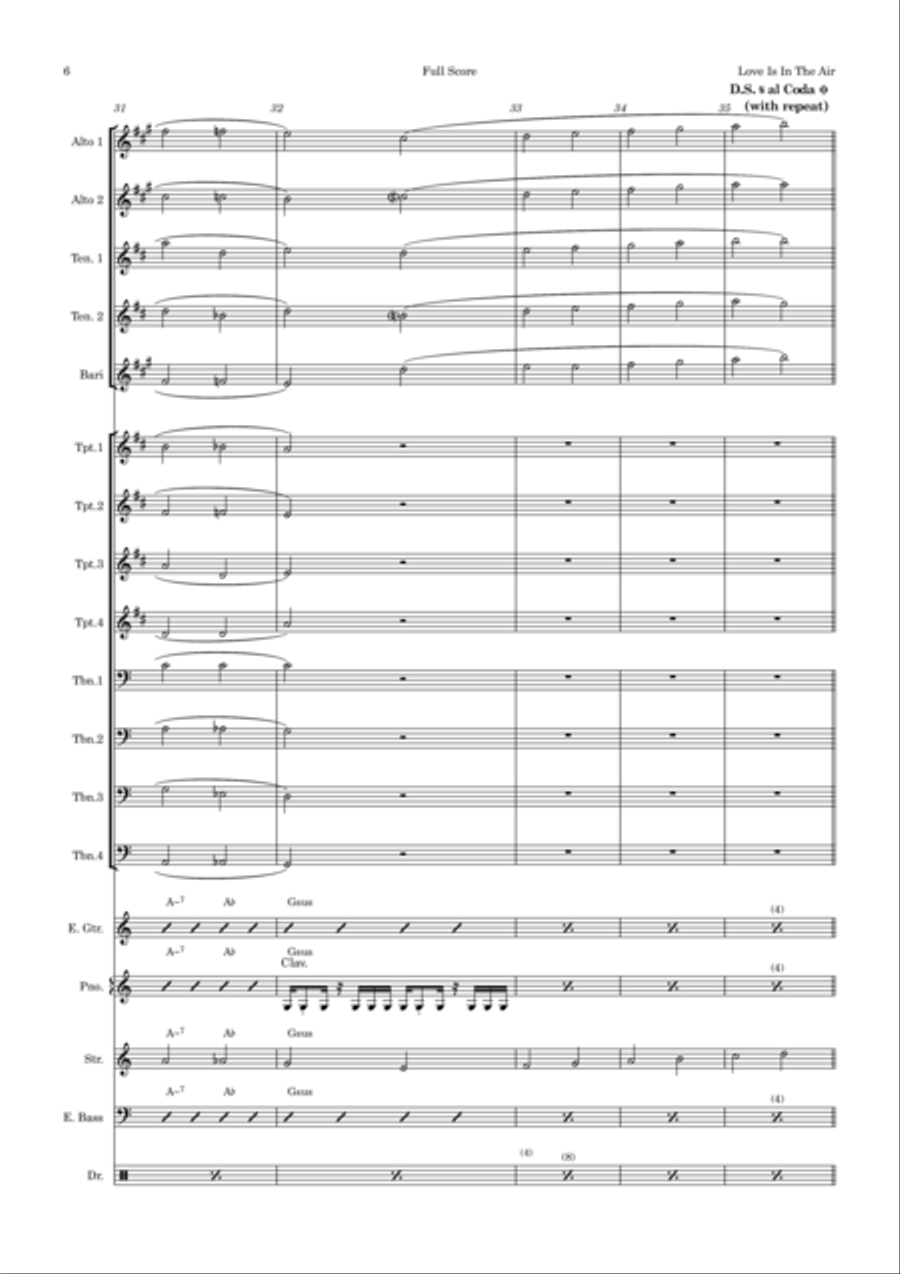 Love Is In The Air Jazz Ensemble scores gallery preview page 6