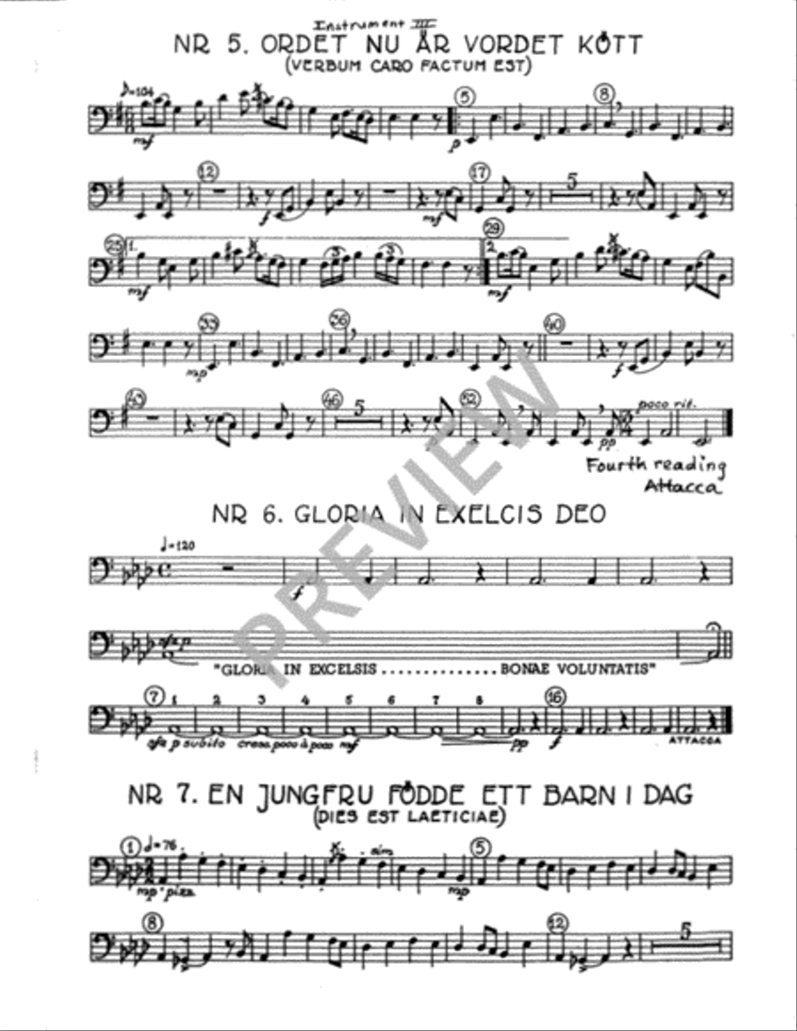 Gaudete (Instrumental Parts) Bassoon scores gallery preview page 16
