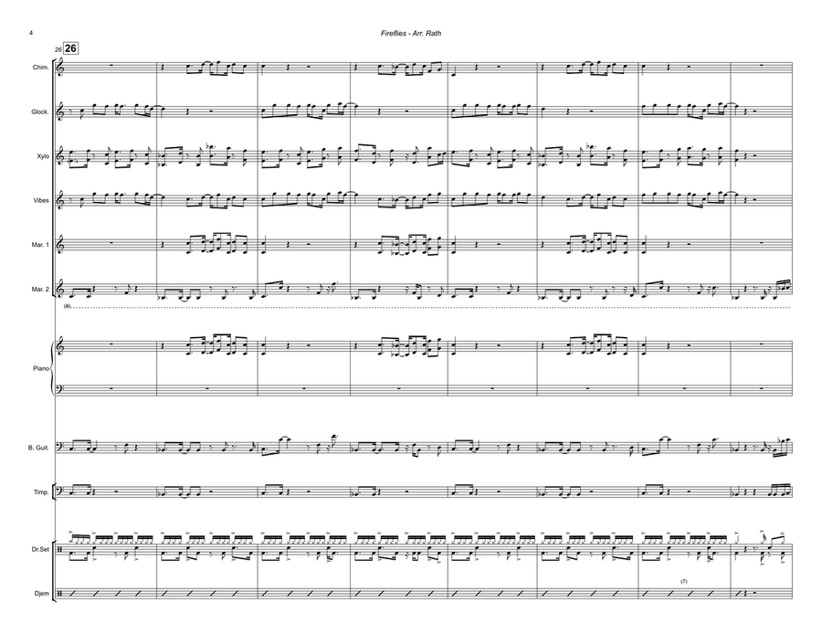 Fireflies Percussion Ensemble scores gallery preview page 4