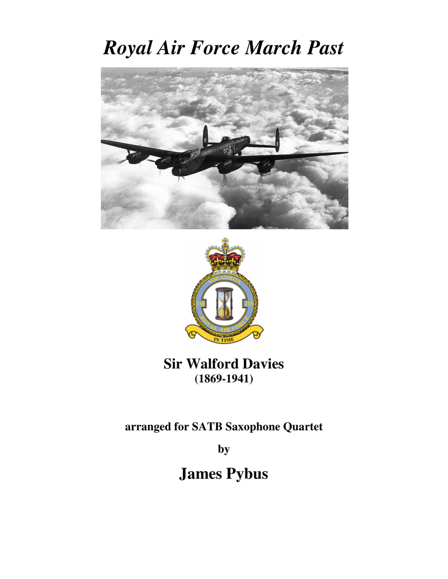 Royal Air Force March Past Saxophone Quartet scores gallery preview page 1