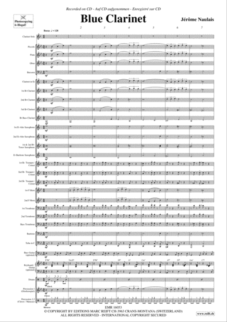 Blue Clarinet Concert Band scores gallery preview page 4