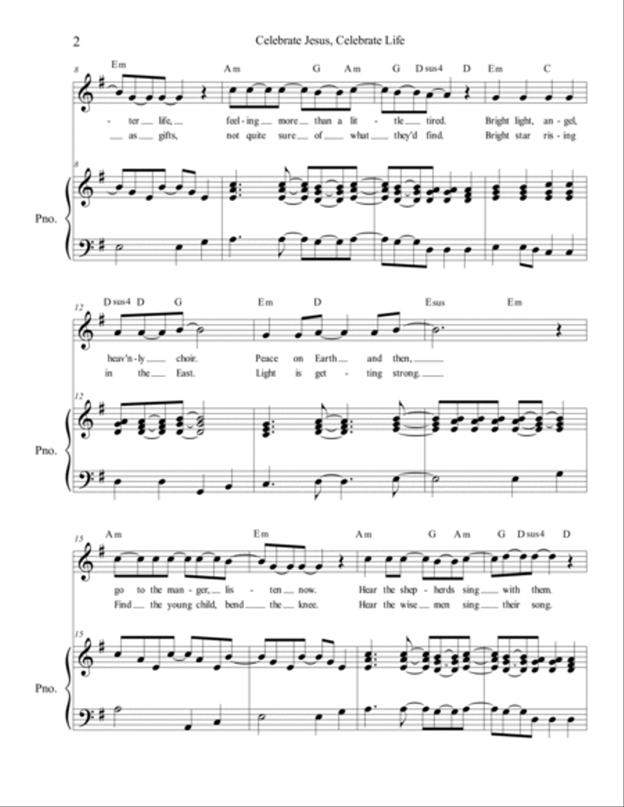 Celebrate Jesus, Celebrate Life Piano, Vocal, Guitar scores gallery preview page 5