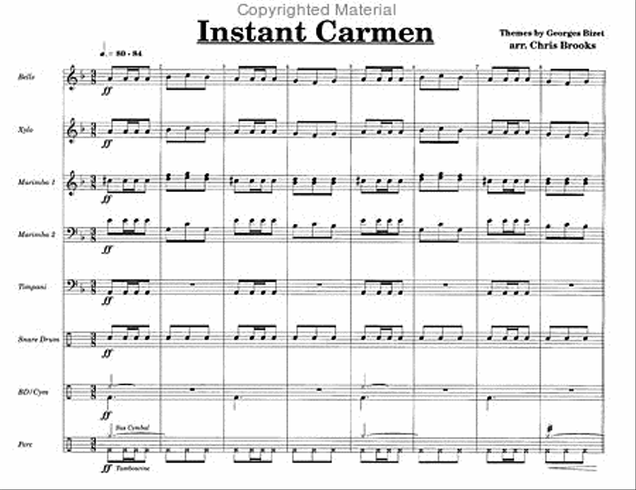 Instant Carmen Percussion Ensemble scores gallery preview page 2