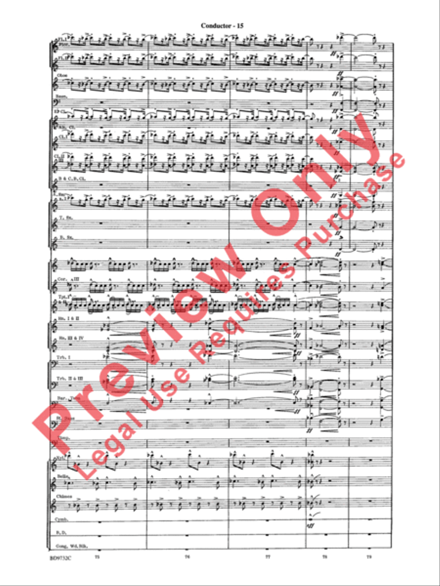 Symphonic Movement Concert Band scores gallery preview page 17