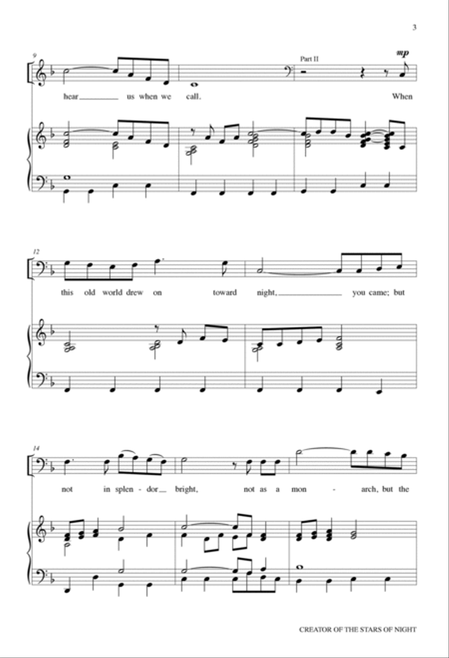 Creator of the Stars of Night 4-Part scores gallery preview page 3