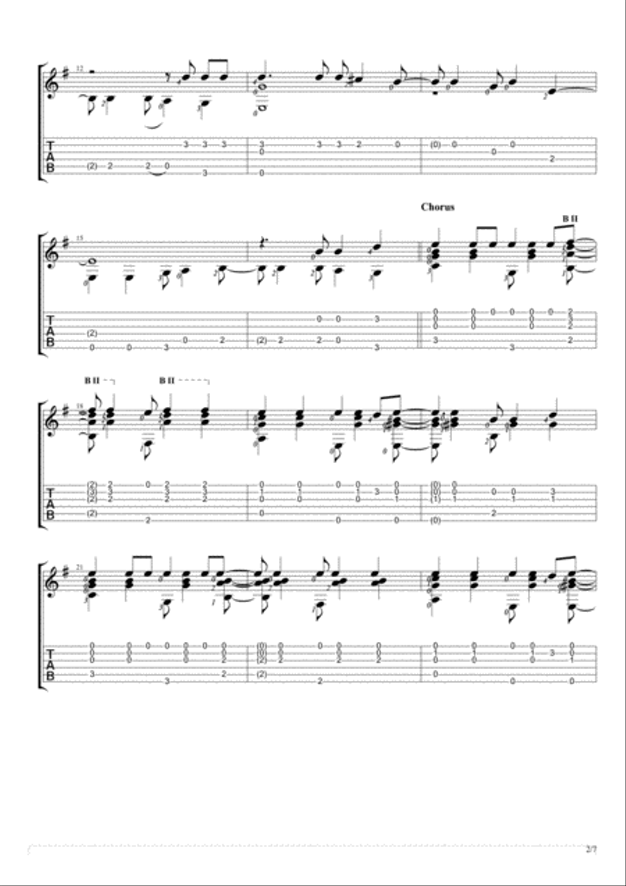 Happy Acoustic Guitar scores gallery preview page 2