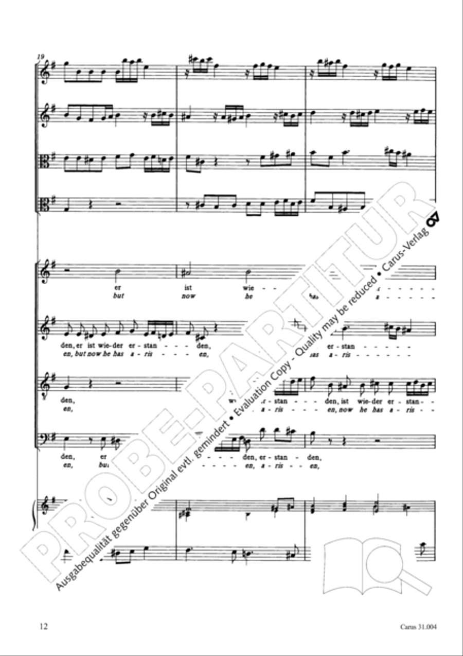 Christ lay in death's cold prison (Christ lag in Todesbanden) 4-Part scores gallery preview page 13