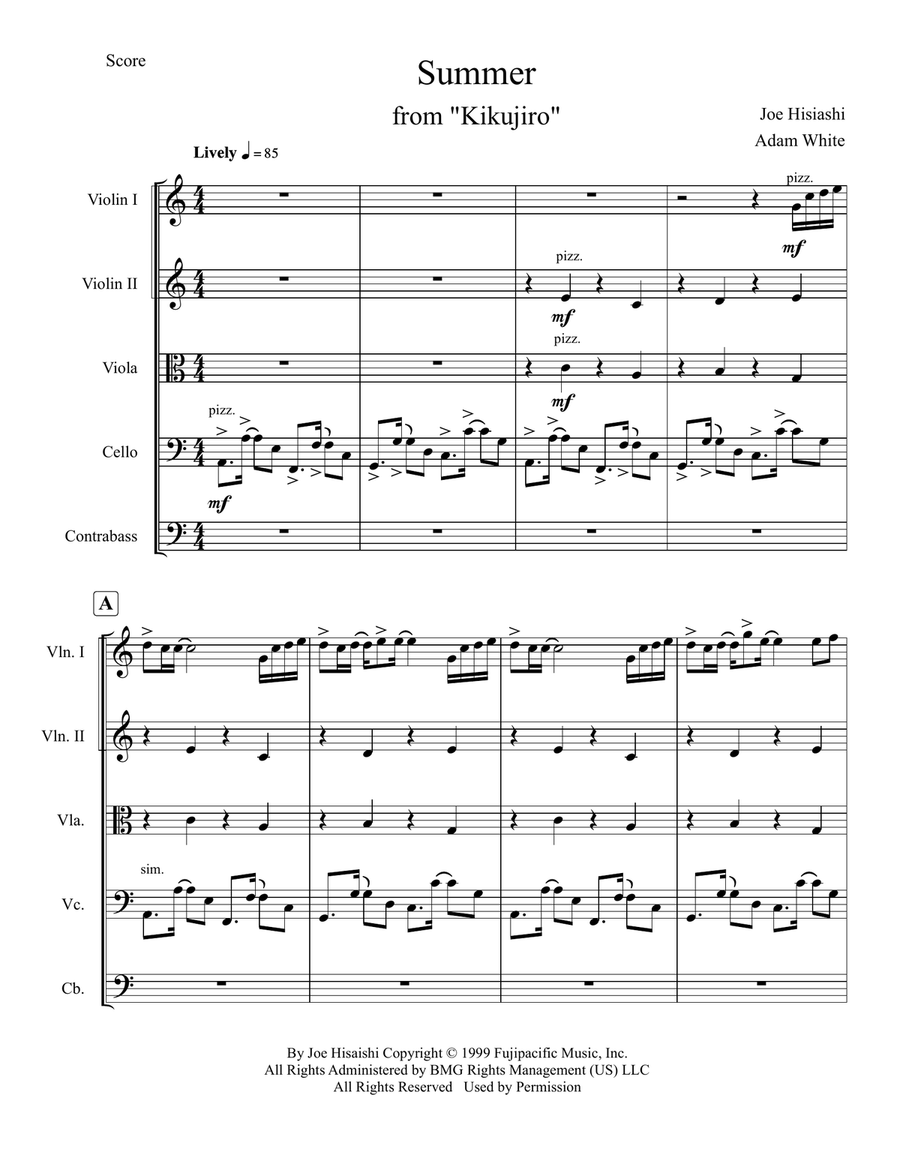 Summer String Orchestra scores gallery preview page 1