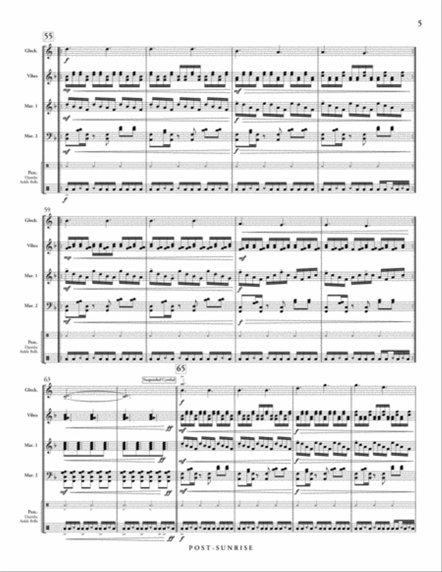 Post-Sunrise Percussion Ensemble scores gallery preview page 6
