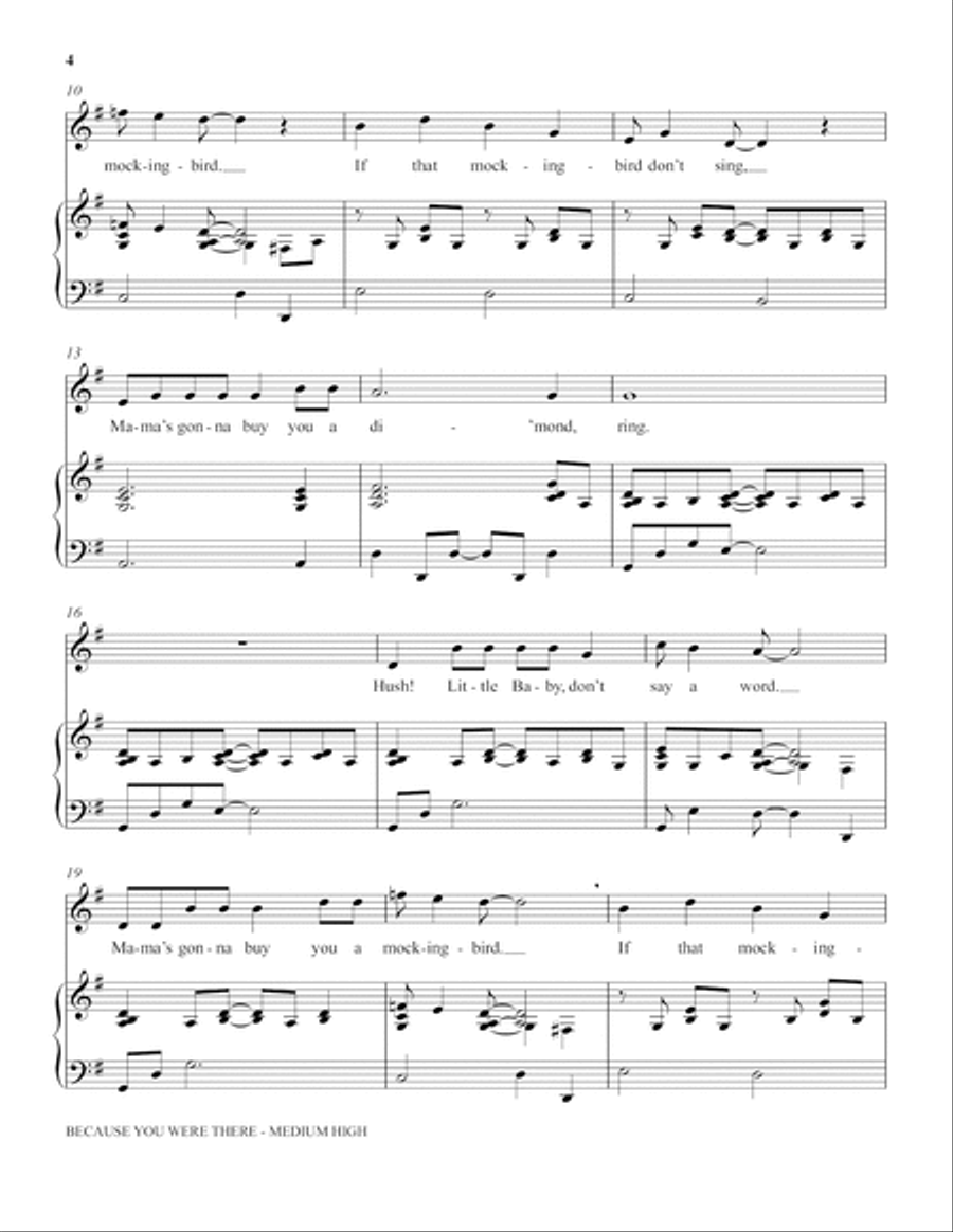 Hush, Little Baby (Medium High Voice) (includes Audio) Choir scores gallery preview page 3